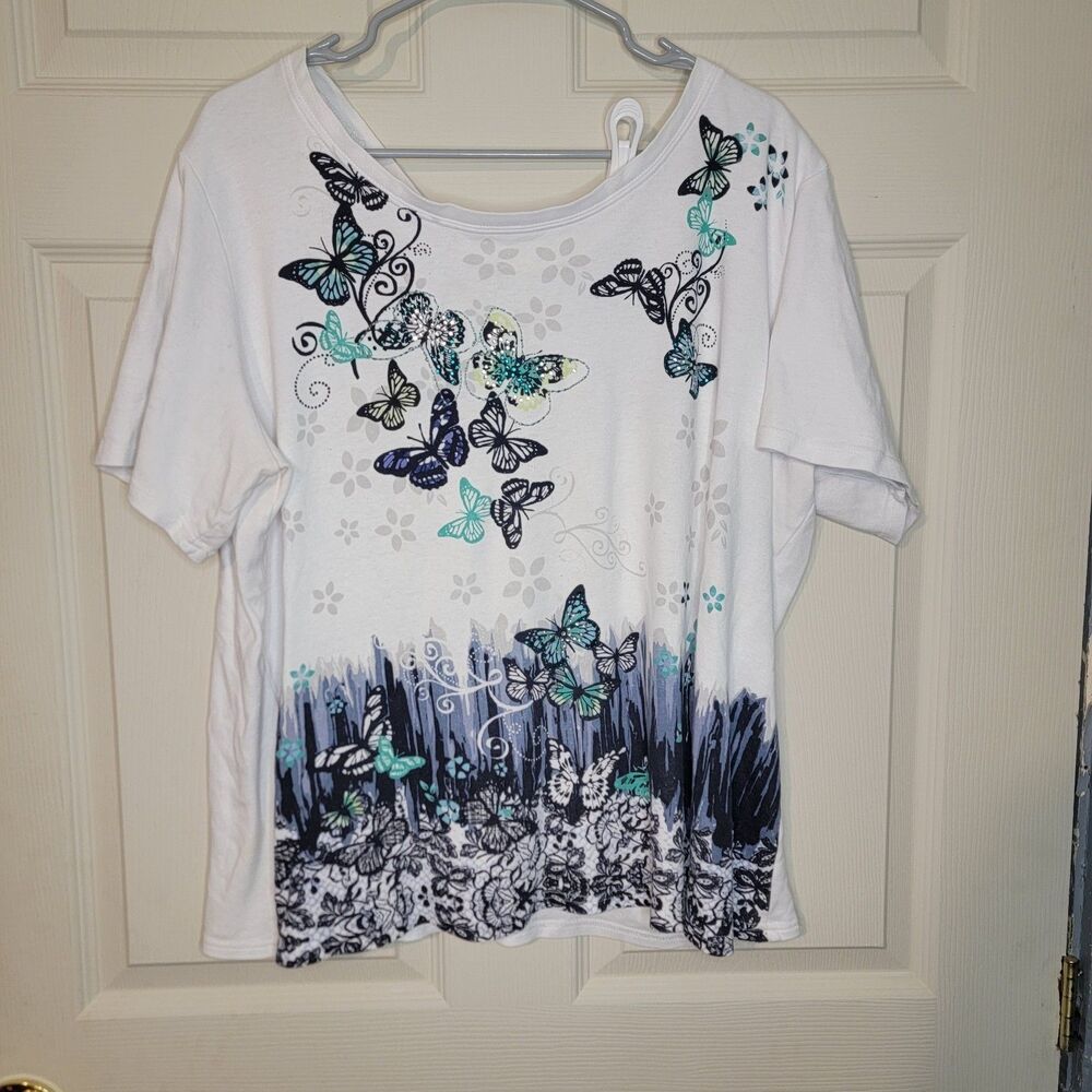 Vintage Jane Ashley 2x Butterfly Top From Late 90's/early 00's